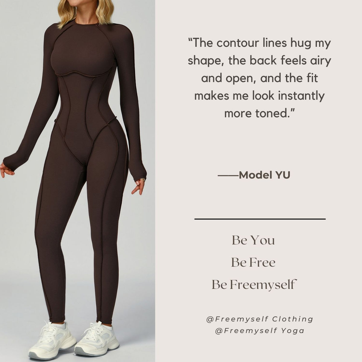 Brushed Contrast-Color Yoga Jumpsuit with Cutout Back Women's 3D-Fitted Yoga Wear for Workouts and Fitness