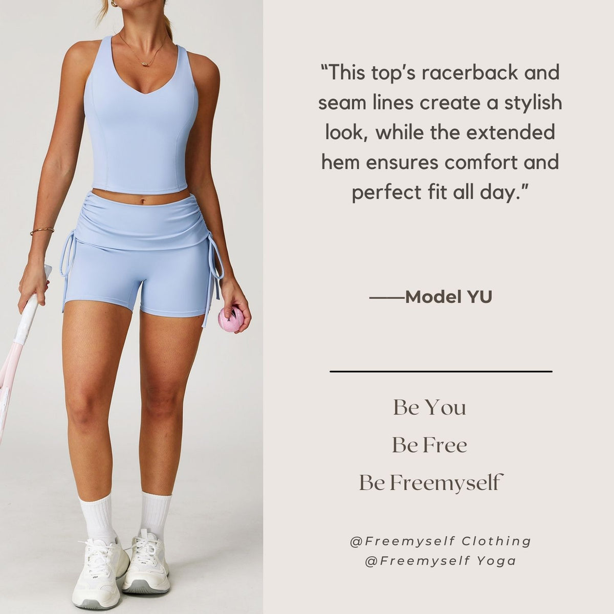 Freemyself Bare-Skin Yoga Tank Top T-Back Design Quick-Dry Fitness Top Outdoor Running Sports Bra