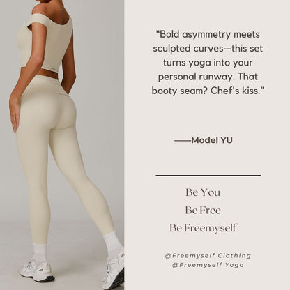 Freemyself recycled Yoga Set - Women's Quick-Breathe Tank & Full-Length Pants | Gym to Street Running
