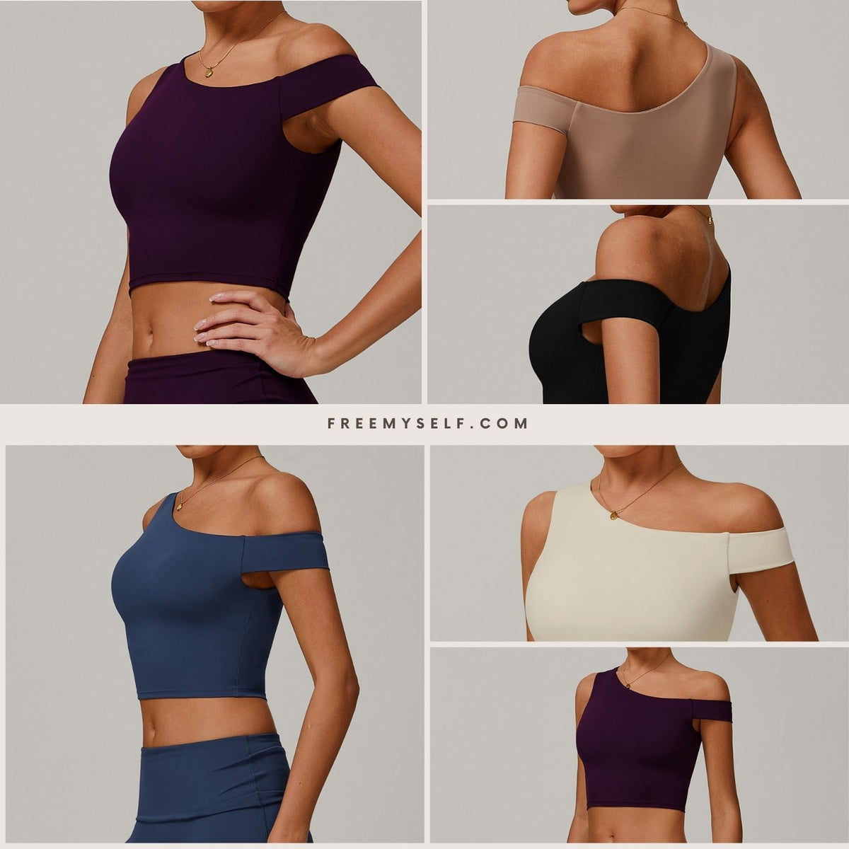 Freemyself recycled Asymmetric Yoga Tank - Women's Single-Shoulder Workout Top | Street-Ready Running & Gym