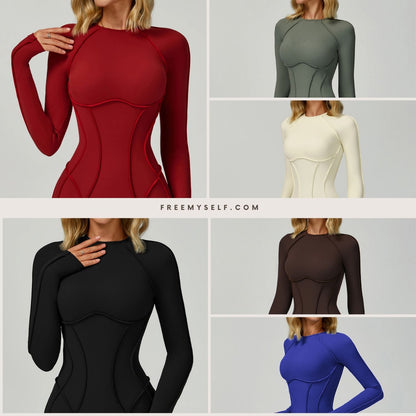 Brushed Contrast-Color Yoga Jumpsuit with Cutout Back Women's 3D-Fitted Yoga Wear for Workouts and Fitness