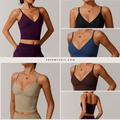 Freemyself recycled Yoga Set - Women's Street-Ready Tank & Flared Leggings | Gym to Street Running