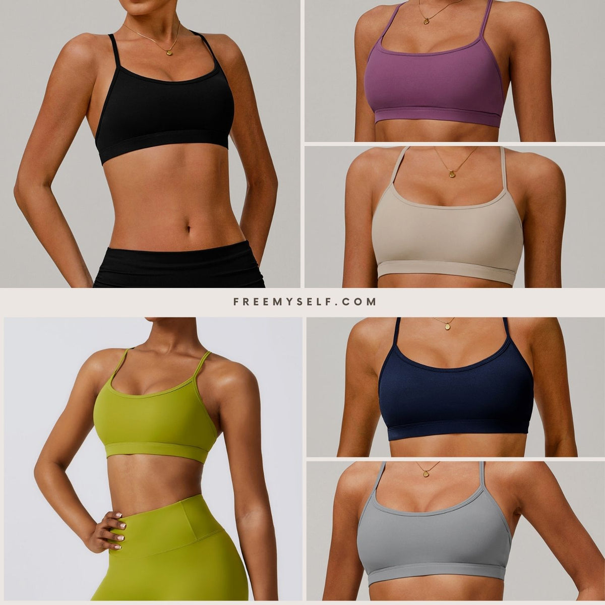Freemyself Strapless Backless Fitness Yoga Top Outerwear Running Yoga Bra Bare-Skin Feel Quick-Dry Sports Bra