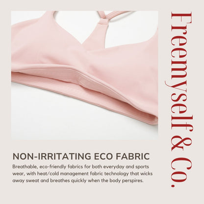 Freemyself Brushed Yoga Bra for Women - Fitted Backless Fitness Yoga Wear for Running and Exercise Sports Bra