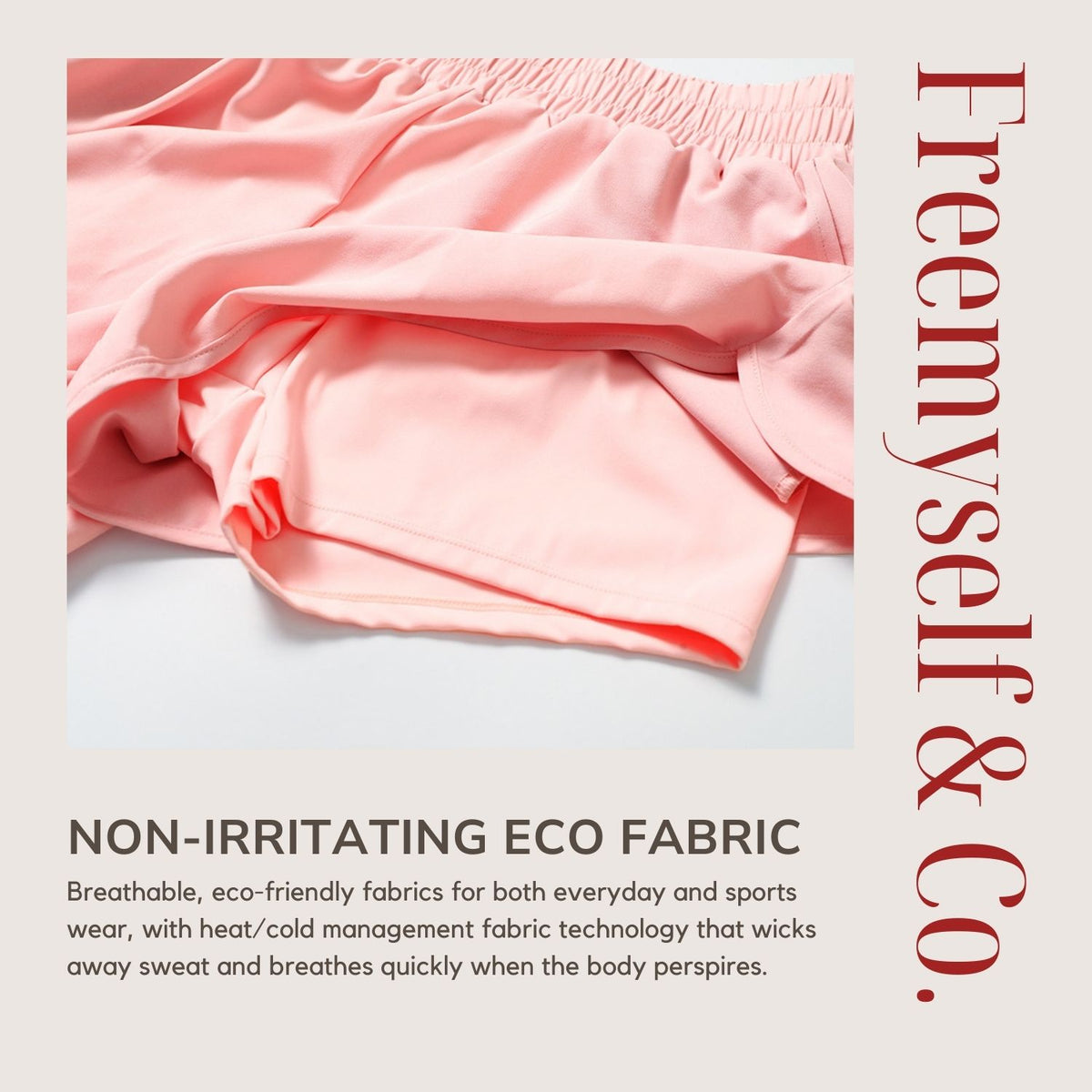 Freemyself Bare-Skin Quick-Dry Yoga Shorts Faux Two-Piece Athletic Butt-Lifting Shorts Running Fitness Yoga Pants
