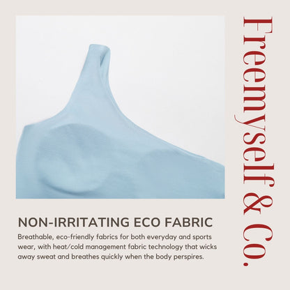 Freemyself Brushed Fleece Asymmetric One-Shoulder Twist Yoga Tank Top Sports Waist-Defining Shaping Casual Running Fitness Tank
