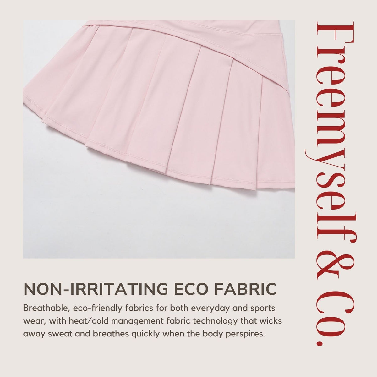 Freemyself High-Waisted Sports Skirt Anti-Exposure Nude-Feel Summer Skirt Pocketed Premium-Feel Skirt