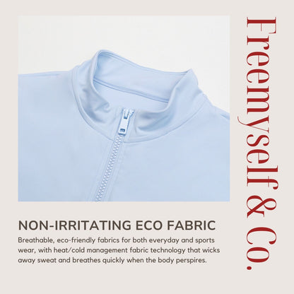 Freemyself UV Protection Yoga Jacket Quick-Dry Breathable Zipper Long-Sleeve Top Sports Running Cool-Touch Jacket